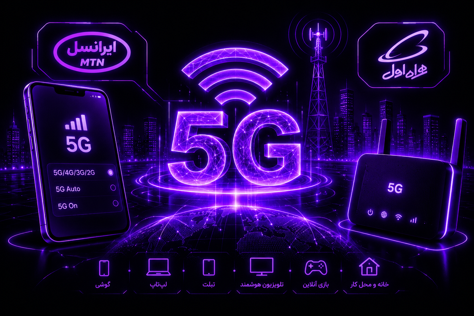 فعال سازی اینترنت 5G ایرانسل و همراه اول
