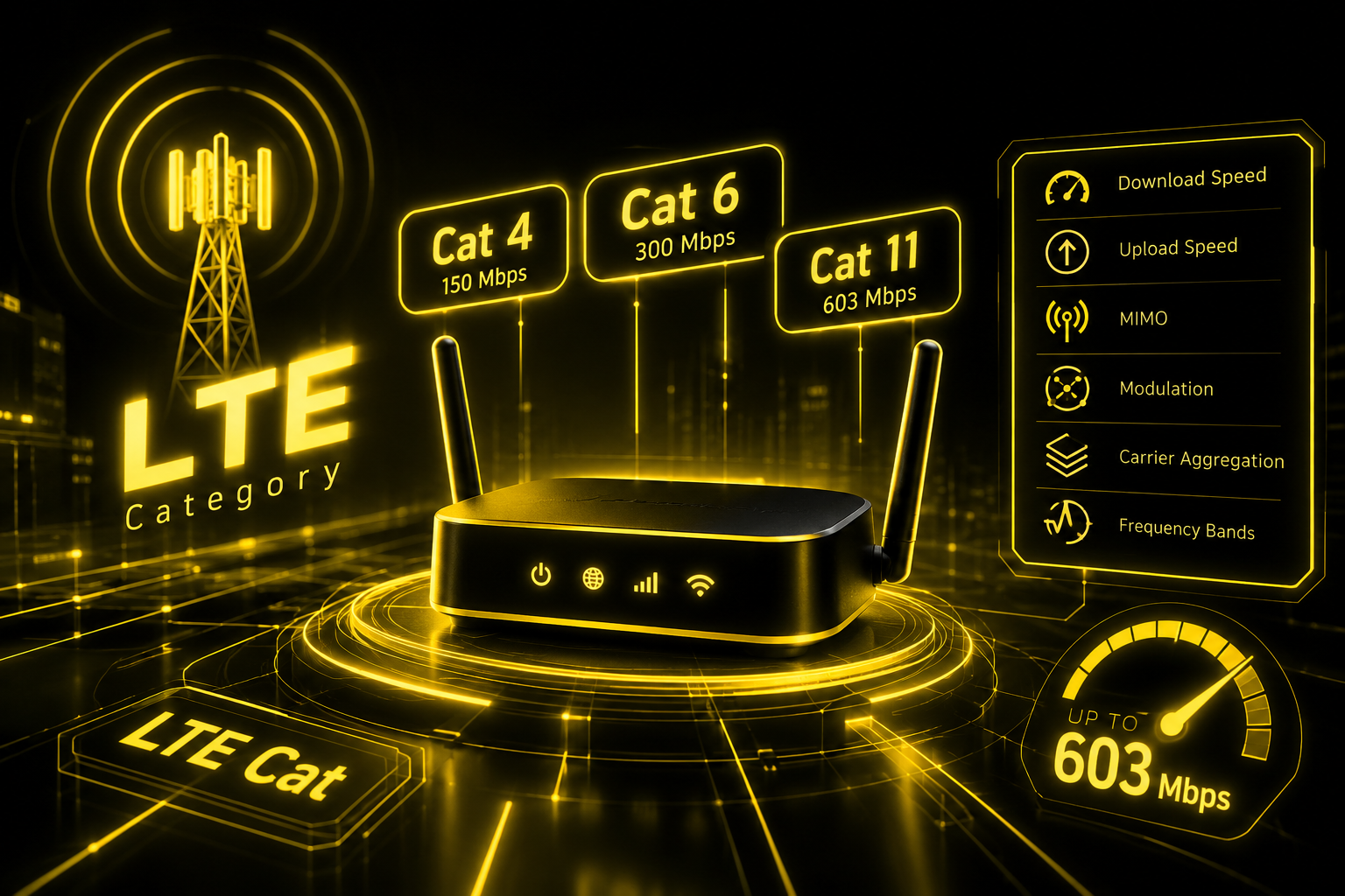 منظور از CAT در مودم چیست؟ بررسی انواع LTE Cat و تفاوت آن‌ها